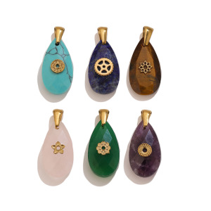 Pendentifs En Pierres Naturelles Couleur Or, Dégradé De Couleurs, Série Classique À Faire Soi-Même h5 Image5