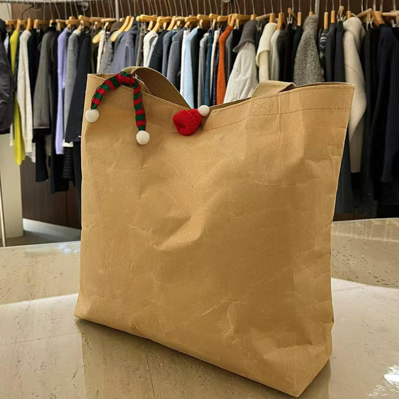 Sacs Cabas Carrés Pour Femmes, Style Décontracté, Couleur Unie, En Polypropylène Tissé h5Image4