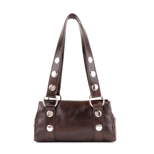 Sac Bandoulière Carré En Pu À Rivets Cloutés Style Streetwear Pour Femme h5 
