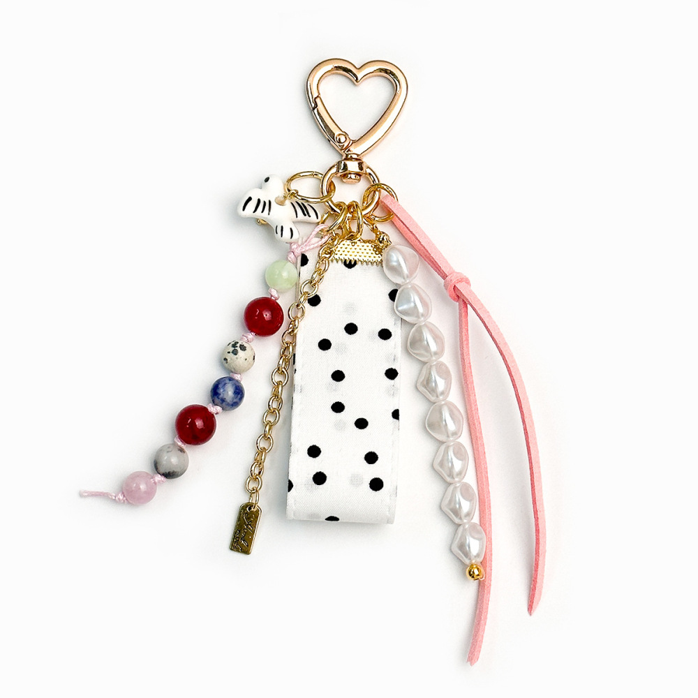 Collection Simple, Décontractée, Œil Du Diable, Cœur, Animal, Soleil, Torsadé, Pois, Perles, Couleurs Mixtes, Étoile, Chaîne, Cerise, Lune, Breloques De Sac En Alliage Image2
