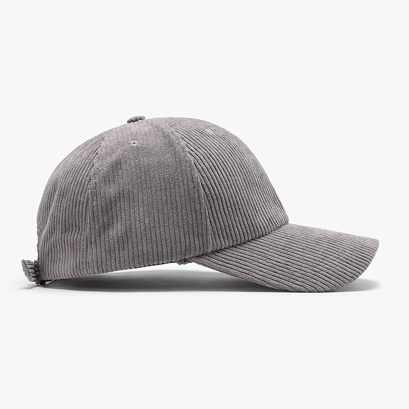 Casquette De Baseball En Velours Côtelé De Couleur Unie h5Image3