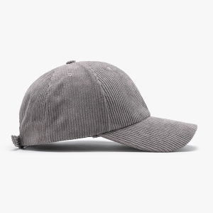 Casquette De Baseball En Velours Côtelé De Couleur Unie h5 Image3