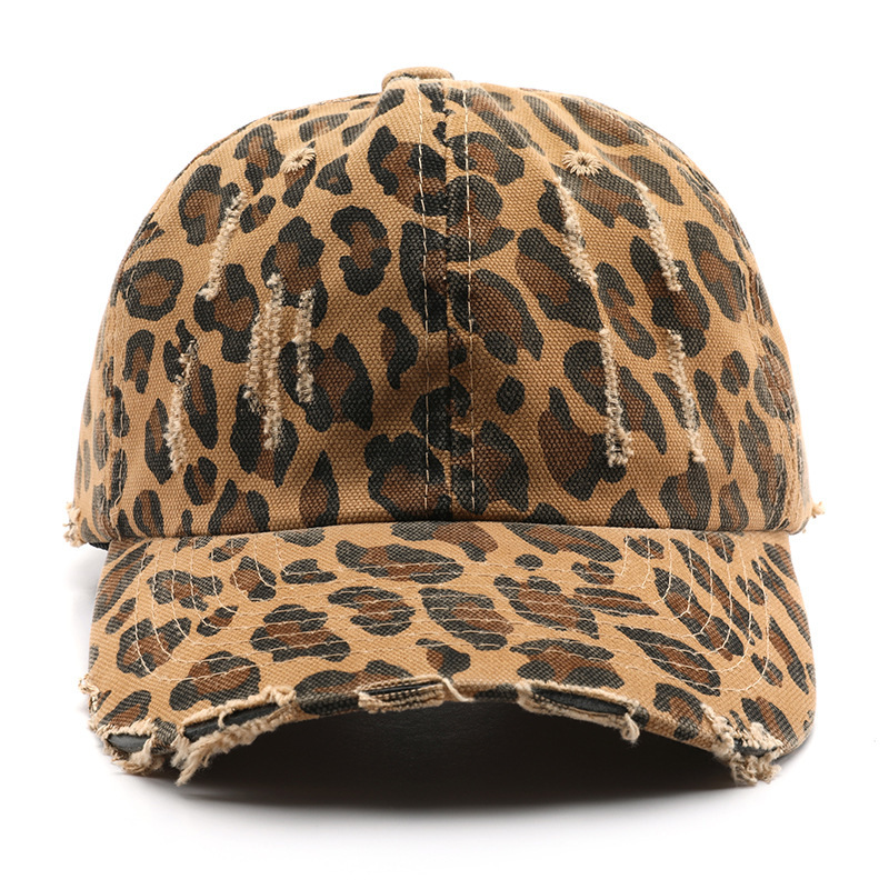 Casquette De Baseball Rétro En Coton À Imprimé Léopard Simple Series h5Image3