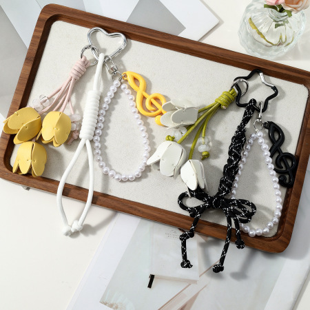 Breloques De Sac En Alliage Pour Notes/Instruments, Perles Florales Quotidiennes De La Série Simple 2