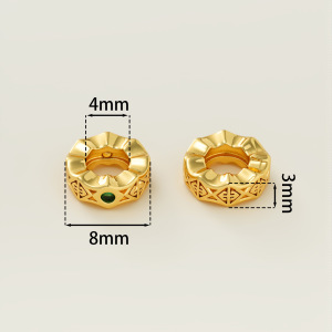 Perles D'Espacement Rondes Couleur Cuivre Et Or, Série Simple À Faire Soi-Même h5 Image5
