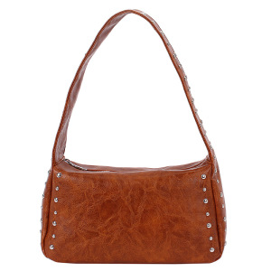 Sacs À Bandoulière Carrés Pour Femmes, Style Décontracté, Couleur Unie, Cloutés, En Pu. h5 