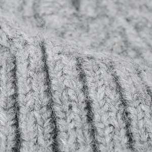 Bonnet Tricoté Pour Femme En Laine Et Polyester Mélangés, Couleur Unie h5 Image2