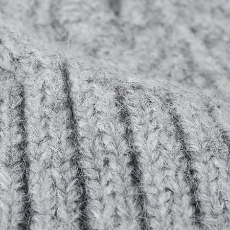 Bonnet tricoté pour femme en laine et polyester mélangés, couleur unie 2