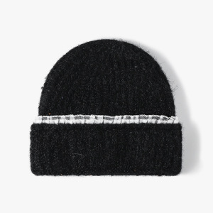 Bonnet Femme En Laine Et Polyester Mélangés, Couleur Unie h5 