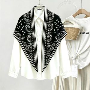 Écharpes Triangulaires En Polyester À Motif Cachemire Tissé Décontracté De La Série Ethnique h5