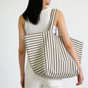Sac Cabas/Sac Bandoulière Femme En Toile Unie Style Décontracté h5 Image3