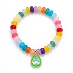 Bracelets De Perles Rectangulaires En Résine De La Série Romantique Sweet Droplet, De Couleurs Assorties, Pour Femmes. h5