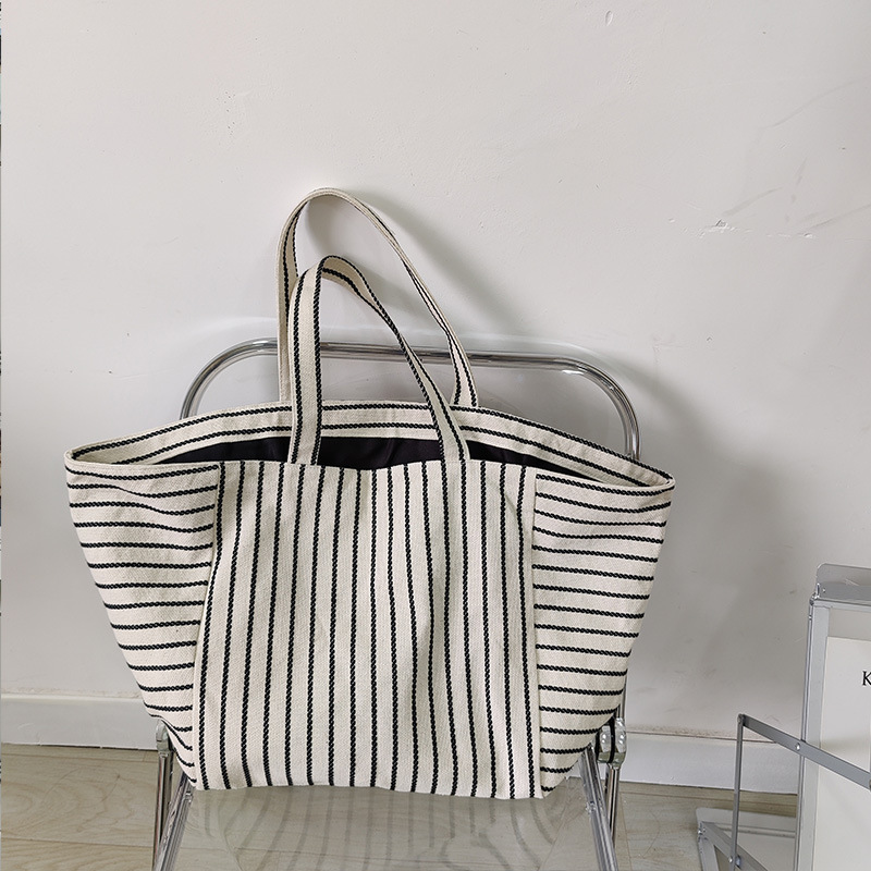 Sac Cabas/Sac Bandoulière Femme En Toile Unie Style Décontracté h5Image5