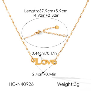 Colliers Pendentifs Pour Femmes En Acier Inoxydable, Couleur Or, En Forme De Lettre h5 Image2