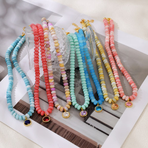 Colliers De Perles Pour Femmes, Collection Romantique, Dégradé De Couleurs, Pierres Naturelles h5 Image3