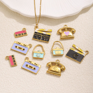 Pendentifs Pour Femmes En Acier Inoxydable Étanche, Couleur Or, Forme Irrégulière, À Faire Soi-Même, Série Simple h5 Image2
