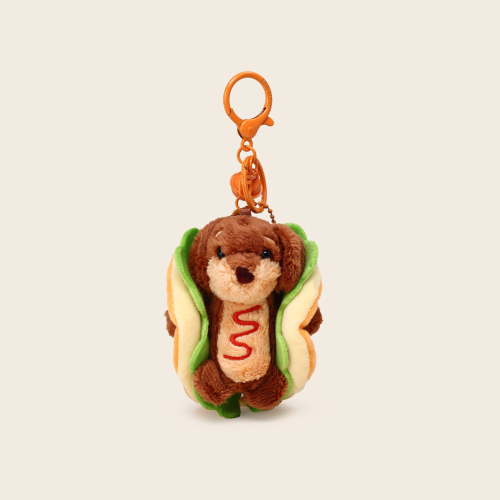Porte-Clés En Polyester Simple Series Cute Mix Color Food Teckel
