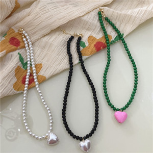 Colliers De Perles Émaillées Sweet Heart De La Série Romantique Pour Femmes h5 Image3