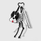Un porte-clés bouledogue français noir et blanc Image2