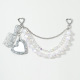 1 breloque de sac blanche