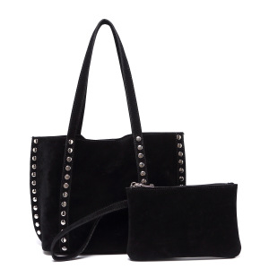 Sacs Fourre-Tout En Daim À Rivets Cloutés Style Bureau Pour Femmes h5