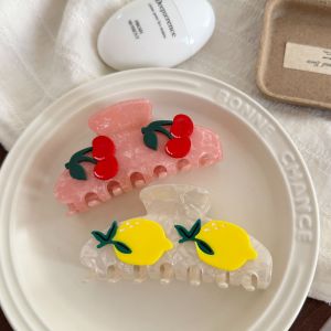 Simple Series Daily Fruit Cherry Acetate Hair Claws h5 Image3