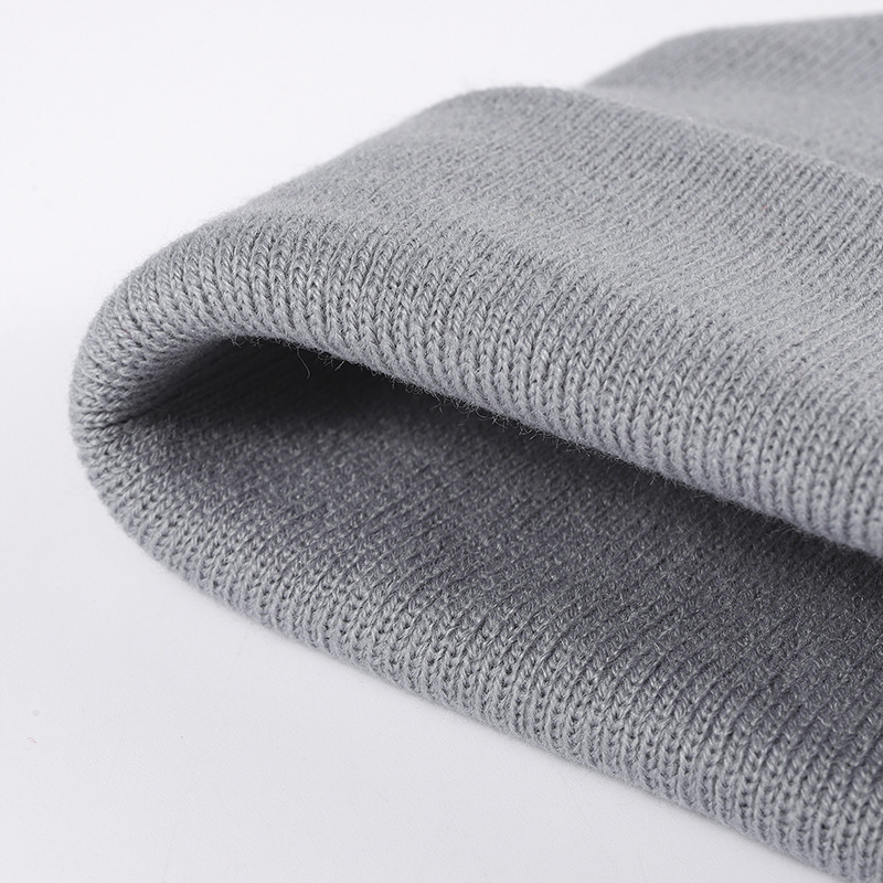 Bonnet Tricoté Uni En Polyester Pour Femme Image5