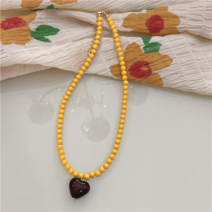 Colliers De Perles Émaillées Sweet Heart De La Série Romantique Pour Femmes h5