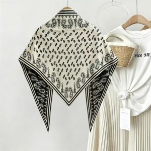 Écharpes Triangulaires En Polyester À Motif Cachemire Tissé Décontracté De La Série Ethnique h5 Image3