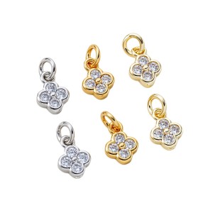 Pendentifs Pour Femmes Simple Series Diy Clover Couleur Cuivre Et Or h5 Image4