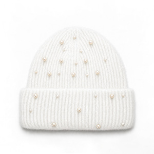 Bonnet Élégant Uni En Laine Et Polyester De La Série Simple h5 