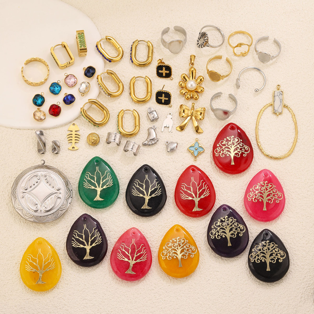 Pendentifs Pour Femmes En Acier Inoxydable Étanche, Couleur Or, Forme Irrégulière, À Faire Soi-Même, Série Simple Image3