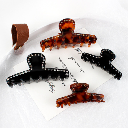 Pinces à cheveux Simple Series Retro Leopard Print Acetate Rhinestone
