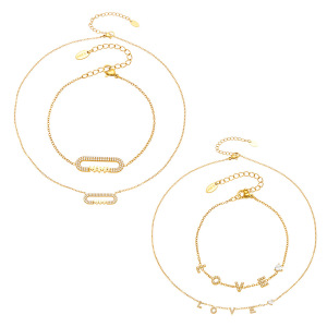 Bracelet Chaîne Femme Élégant En Acier Inoxydable, Étanche, Couleur Or, Avec Lettre, De La Série Luxueuse h5 Image4