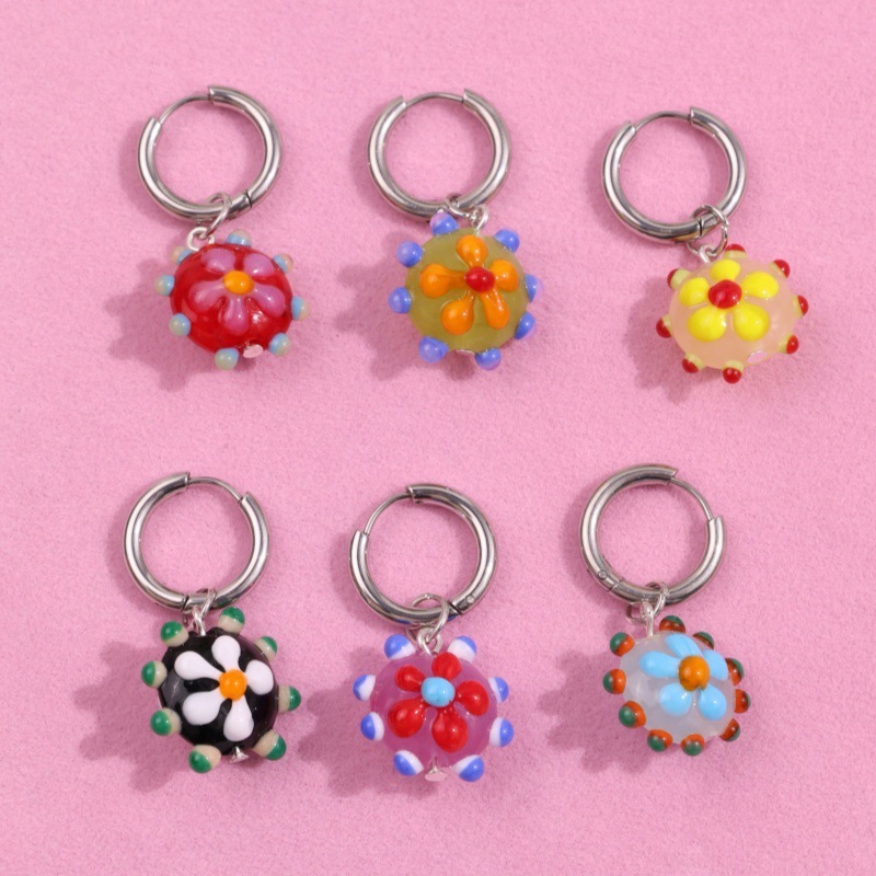 Boucles D'Oreilles Pendantes Pour Femme, Collection Romantique, Forme Ronde Et Délicate, En Acier Inoxydable Étanche, Couleur Or. Image3