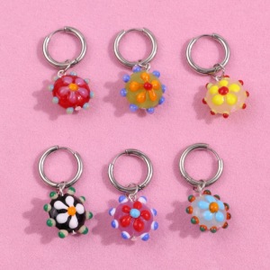 Boucles D'Oreilles Pendantes Pour Femme, Collection Romantique, Forme Ronde Et Délicate, En Acier Inoxydable Étanche, Couleur Or. h5 Image3