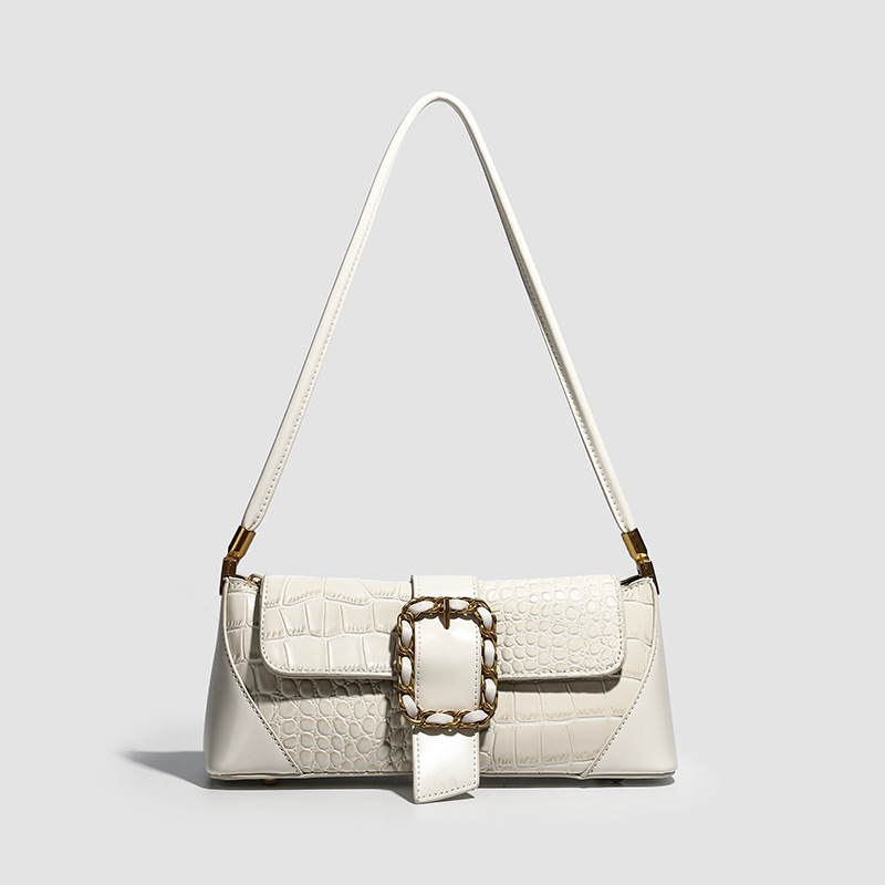 Sacs À Bandoulière Carrés Pour Femmes, Style Parisien Chic, Avec Finitions Métalliques, Couleur Unie, Forme Géométrique, En Pu De Qualité Supérieure Image2