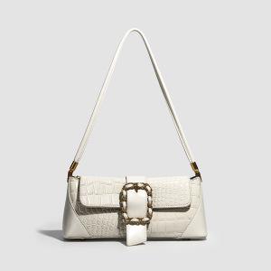 Sacs À Bandoulière Carrés Pour Femmes, Style Parisien Chic, Avec Finitions Métalliques, Couleur Unie, Forme Géométrique, En Pu De Qualité Supérieure h5 Image2