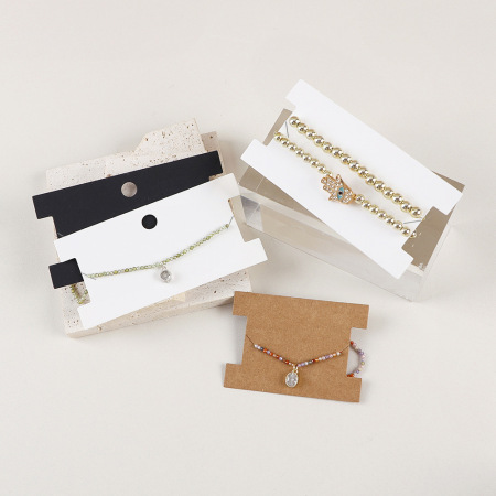 Cartes À Bijoux En Papier Uni Couleur Quotidienne De La Série Simple