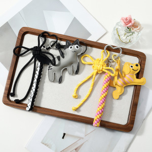 Porte-Clés En Alliage Tissé, Motif Animal Quotidien, Série Simple h5 Image3