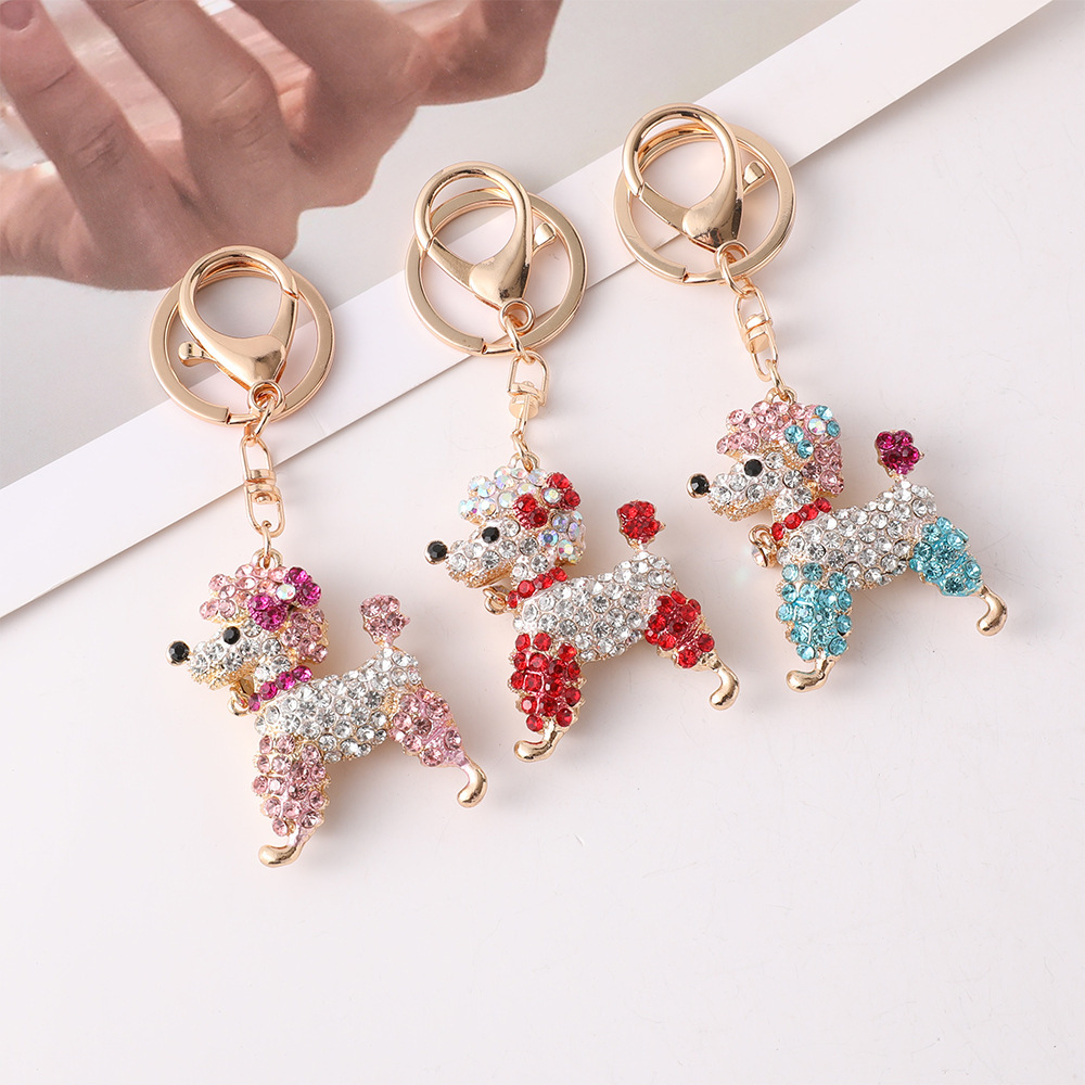 Porte-Clés Luxueux En Alliage De Strass Multicolores, Motif Animal Mignon Et Animaux Mignons. h5Image3