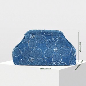 Pochettes De Soirée Pour Femmes En Tissu À Fleurs Et Sequins h5 Image4