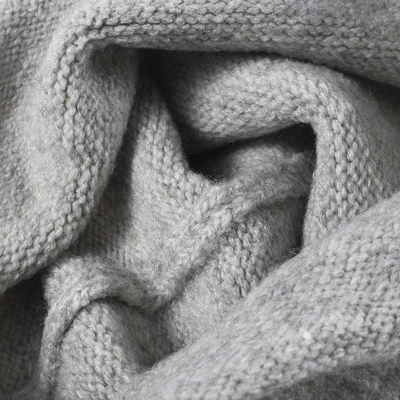 Bonnet Tricoté Uni En Laine Et Polyester Image3