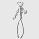 1 porte-clés blanc 