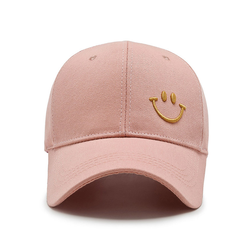 Casquette De Baseball En Coton Simple Series Daily, Couleur Unie, Visage Souriant Image2