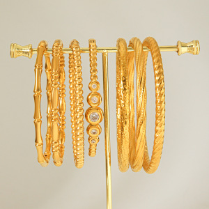 Bracelet Jonc Pour Femme En Acier Inoxydable, Couleur Or, Forme Irrégulière, Couleur Unie, Fil, Style Simple, Étanche. h5 Image3