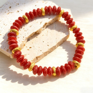 Bracelets De Perles Pour Femmes En Acrylique Et Acier Inoxydable h5 