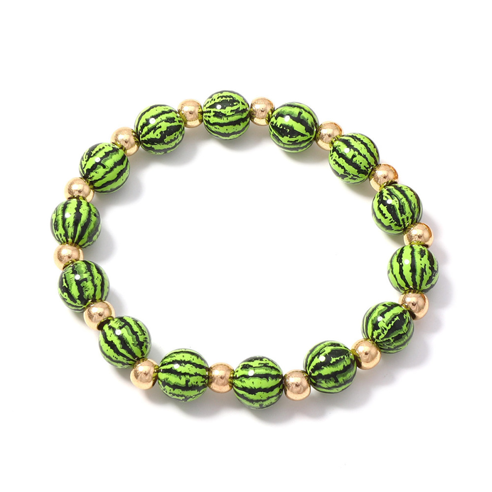 Bracelets De Perles Rétro Simples, De Forme Irrégulière Et De Couleurs Assorties, En Résine, Pour Femmes h5Image4