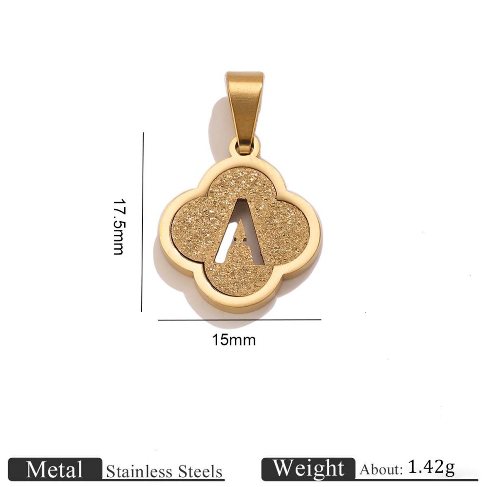 Pendentifs Pour Femmes En Acier Inoxydable Étanche, Couleur Or, Avec Lettres Ajourées, Série Simple À Faire Soi-Même