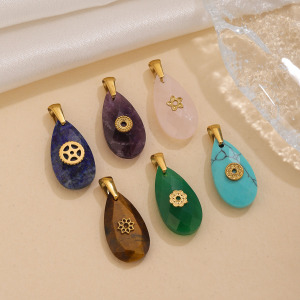 Pendentifs En Pierres Naturelles Couleur Or, Dégradé De Couleurs, Série Classique À Faire Soi-Même h5 Image4